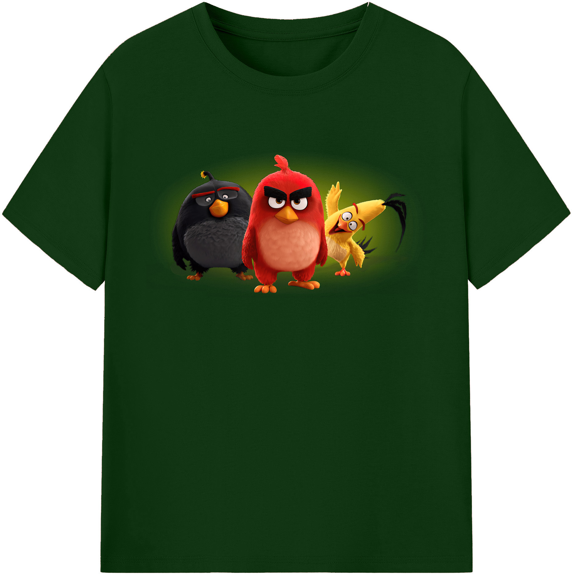 （画像用） Angry Birds アングリーバード 綿100％半袖Tシャツ（フロントプリント）